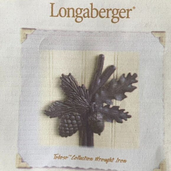 Longaberger Toboso Wrought Iron Double Wall Hook NEW IN BOX - Picture 2 of 2